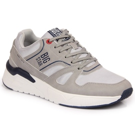 Gråa sportskor för män Big Star JJ174276
