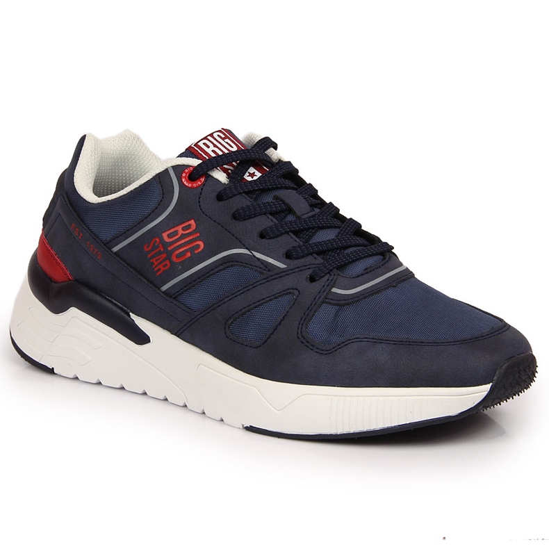 Vardagliga marinblå sportskor för män Big Star JJ174277