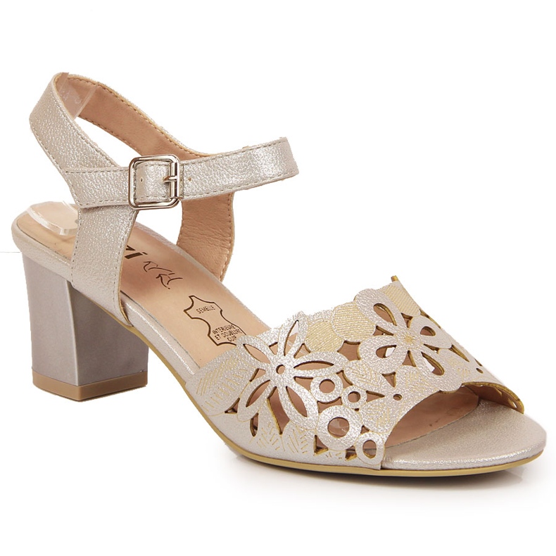 Silver Jezzi damsandaler på stolpen silver-