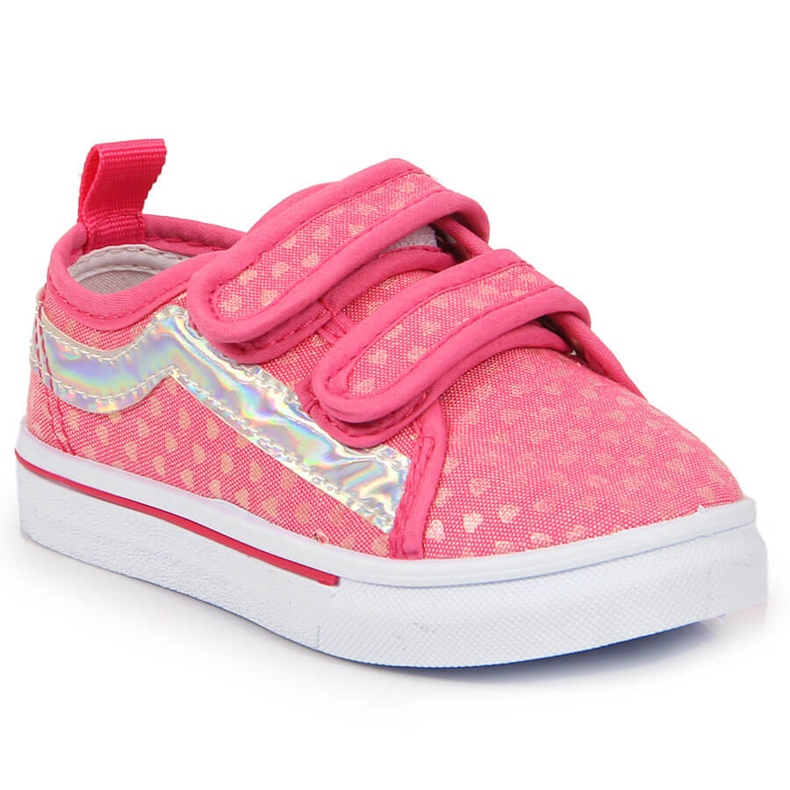 Rosa Atletico flicksneakers med kardborreband