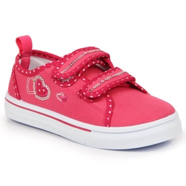 Rosa Atletico flicksneakers med kardborreband