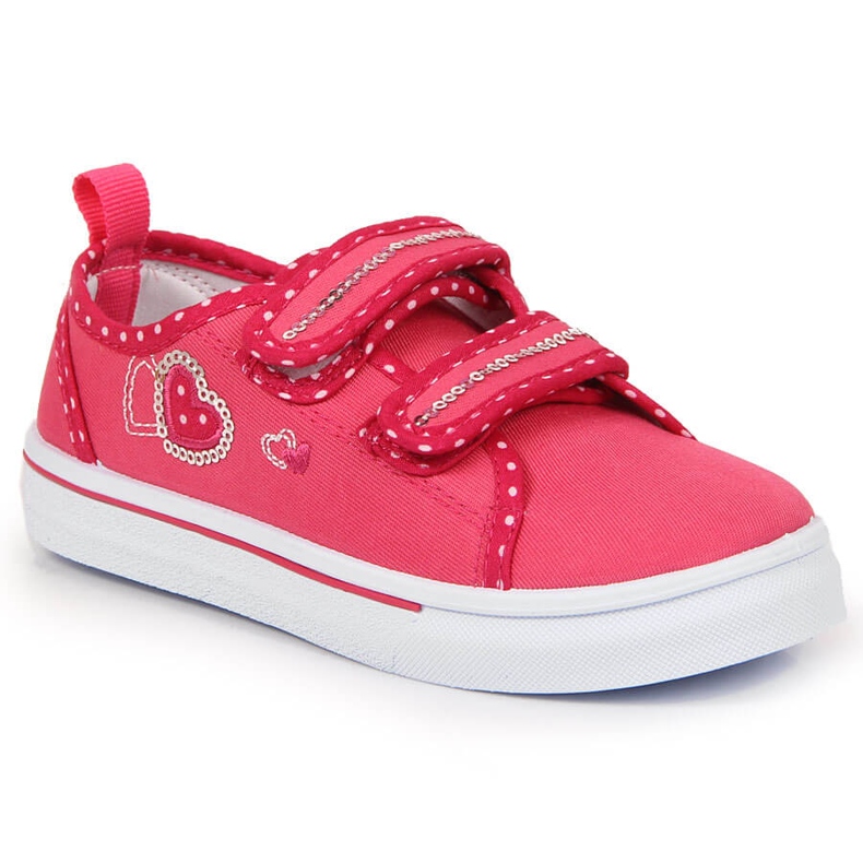 Rosa Atletico flicksneakers med kardborreband