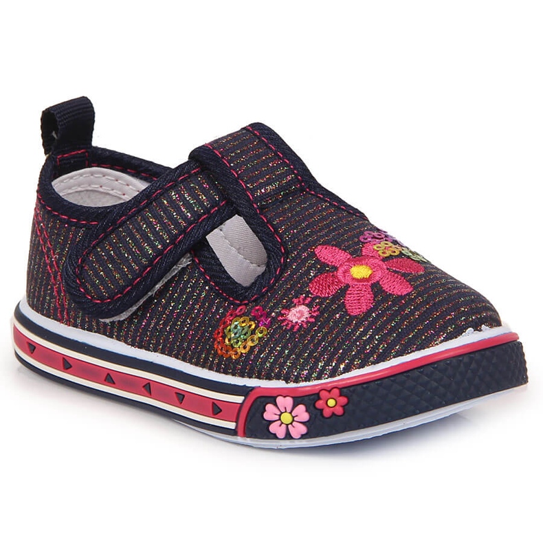 Atletico marinblå sneakers för tjejer