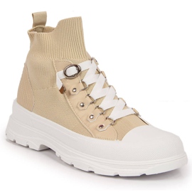 High-top sneakers för kvinnor beige Atletico