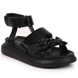 Svarta Laura La.Fi platåsandaler