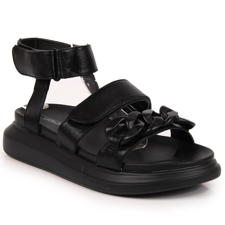 Svarta Laura La.Fi platåsandaler