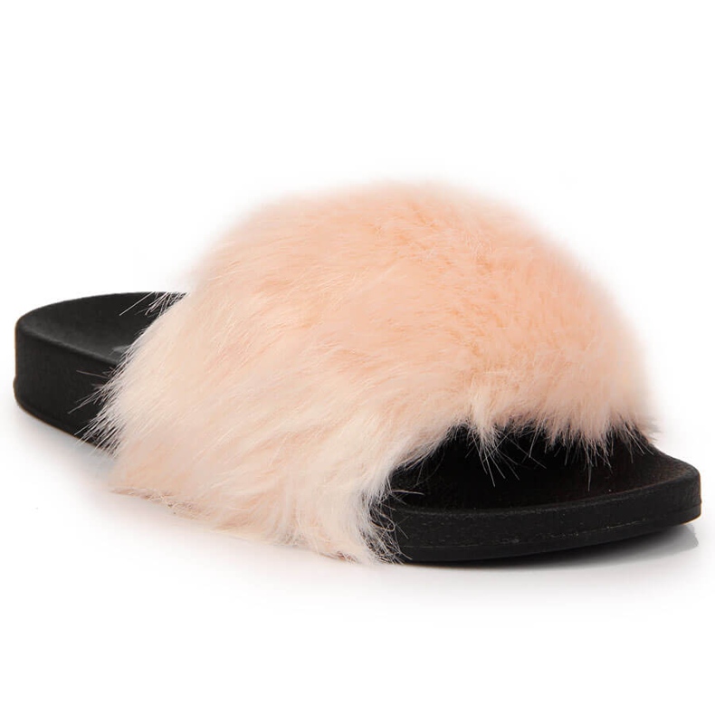 Damtofflor med päls - ljusrosa Jezzi