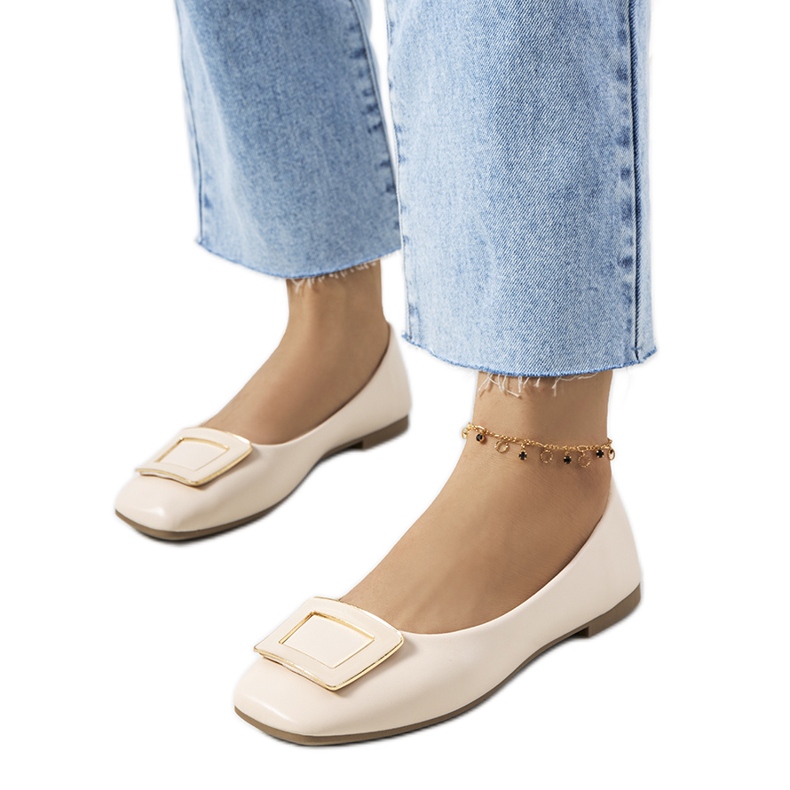 Purvis beige ballerinor