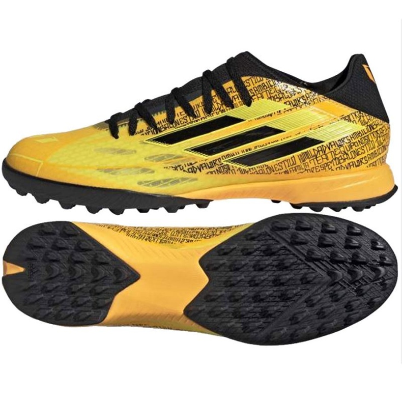 Adidas X Speedflow Messi.3 Tf M GW7423 fotbollsskor gul gula färger