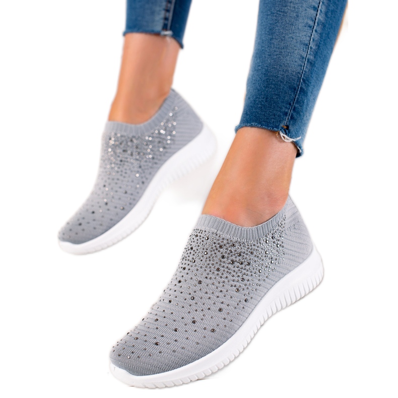 W. Potocki Sneakers Med Potocki Kristaller grå