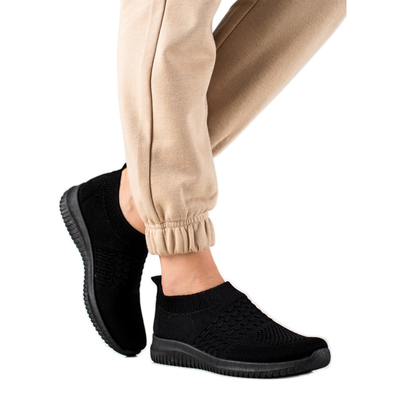 W. Potocki Potocki Slip-On sportskor svart