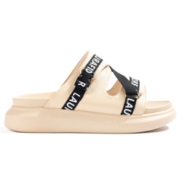 Bekväma LA.FI Beige tofflor