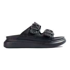 LA.FI tofflor med spännen svart