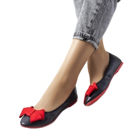 Svarta ballerinor med Kasslin-rosett