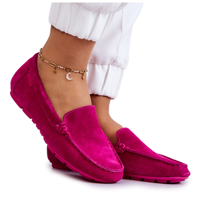 Mocka Loafers för damer Big Star JJ274656 Fuchsia rosa
