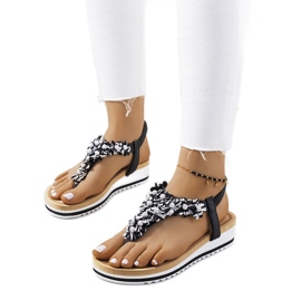 Tove svarta sandaler för kvinnor