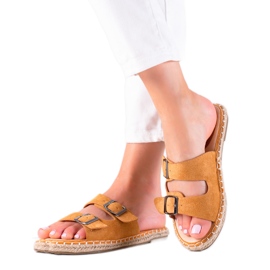 Cm Paris Tofflor med spännen brun