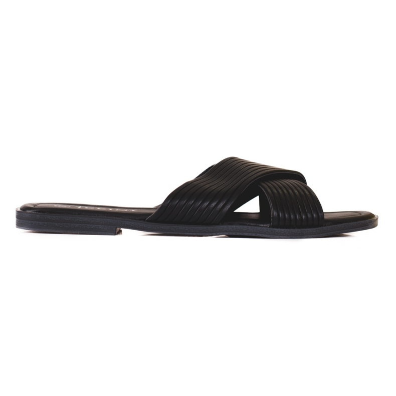 TRENDI Bekväma klassiska flip-flops svart