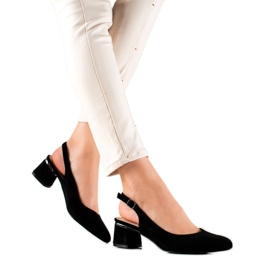 Goodin Mockapumpar med öppen klack svart