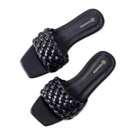 Svarta sandaler med platt klack från D'Adda