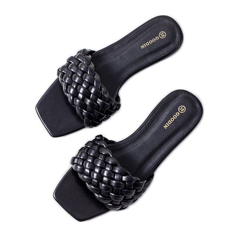 Svarta sandaler med platt klack från D'Adda