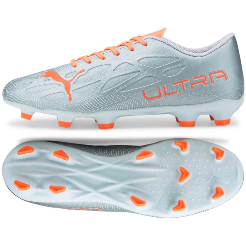 Puma Ultra 4.4 FG / AG M 106700 01 fotbollsskor grå silver-
