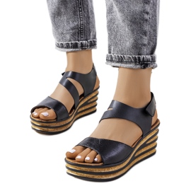 Svarta Espadrilles på Burley-kilar