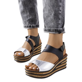 Silver espadrillor på Burley wedges silver-