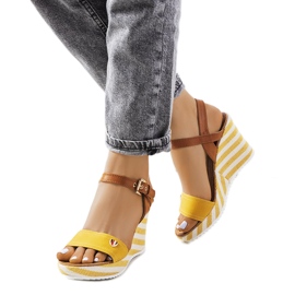 Gula espadrillor på Storey wedge