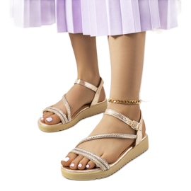 Ray guld sandaler för kvinnor gyllene