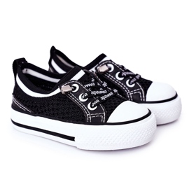 Apawwa Barnens luftiga svarta Kids Club -sneakers