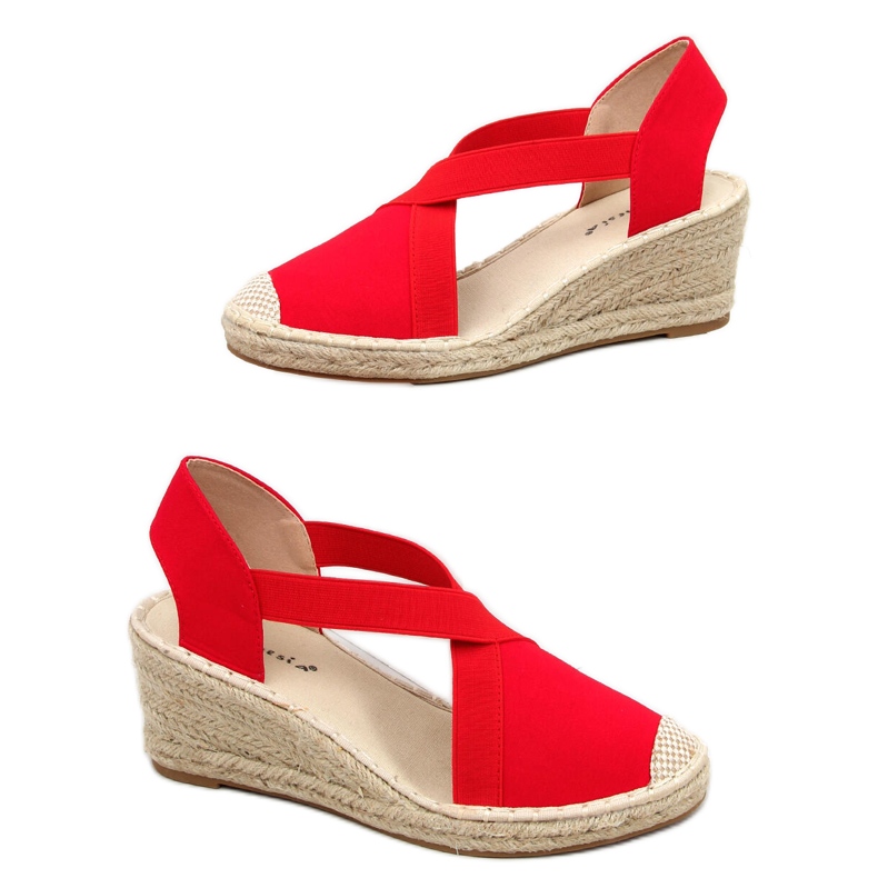 Espadrilles Wedge sandaler Dolor Red röd