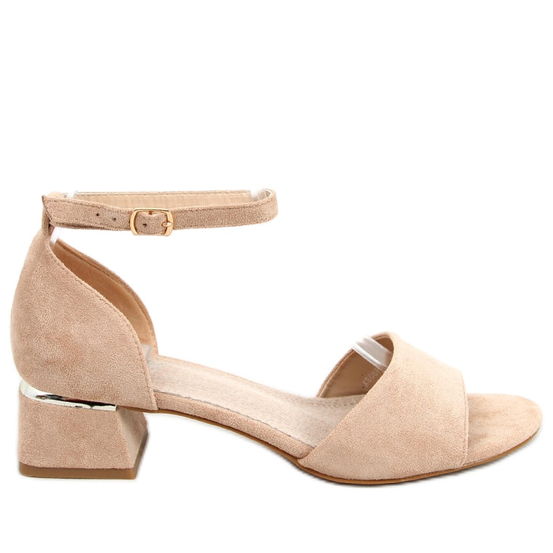 Högklackade sandaler från Ursula Khaki beige