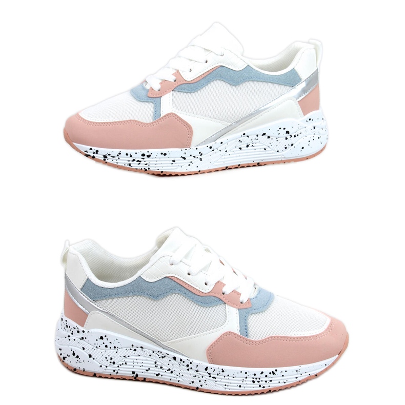 Truth White sneakers för kvinnor vit blå rosa silver-