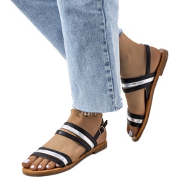 Svarta Hibbins-sandaler för kvinnor silver-