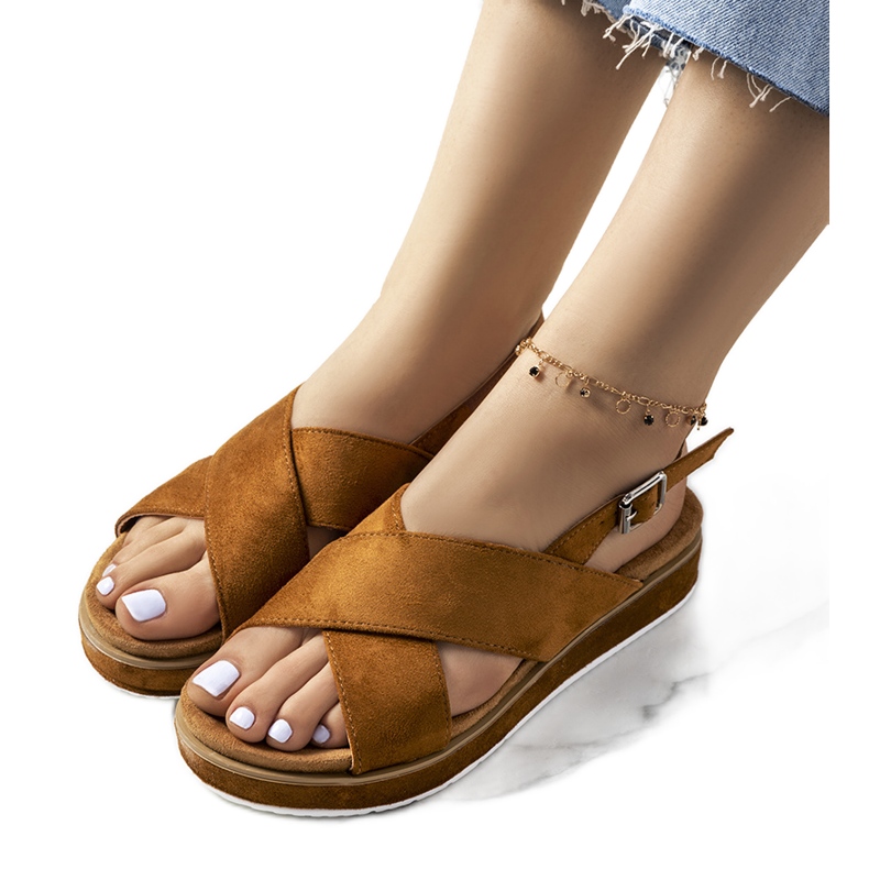 Bruna mockasandaler från Savage