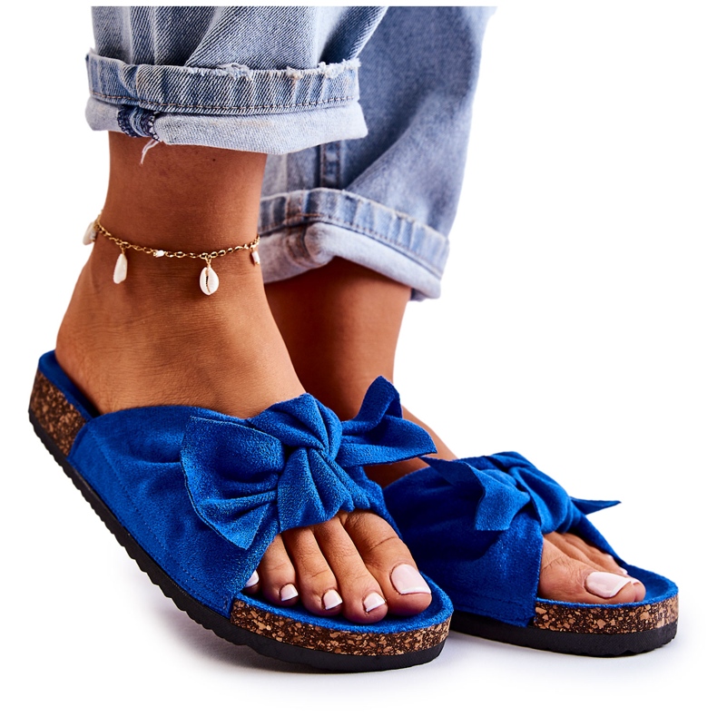 PS1 Mörkblå Wendy Cork Sole Tofflor