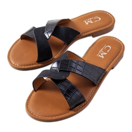 Svarta eleganta Dinka tofflor