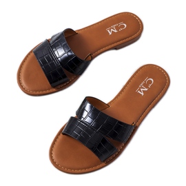 Milas eleganta svarta tofflor