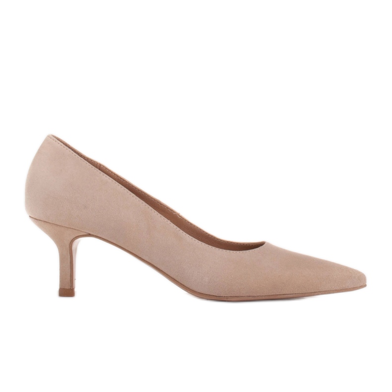 Marco Shoes Eleganta stiletter med lägre klack beige
