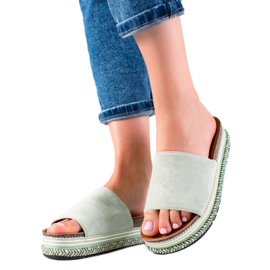 Bestelle Gröna Tofflor På Plattformen