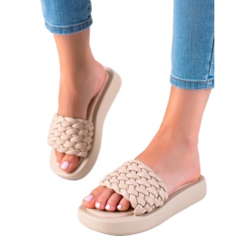 Mannika Tofflor På Plattformen beige