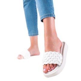 Mannika Tofflor På Plattformen vit