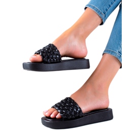 Mannika Tofflor På Plattformen svart