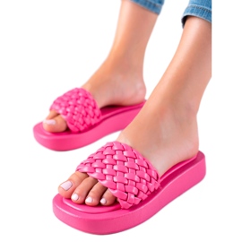 Mannika Tofflor På Plattformen rosa