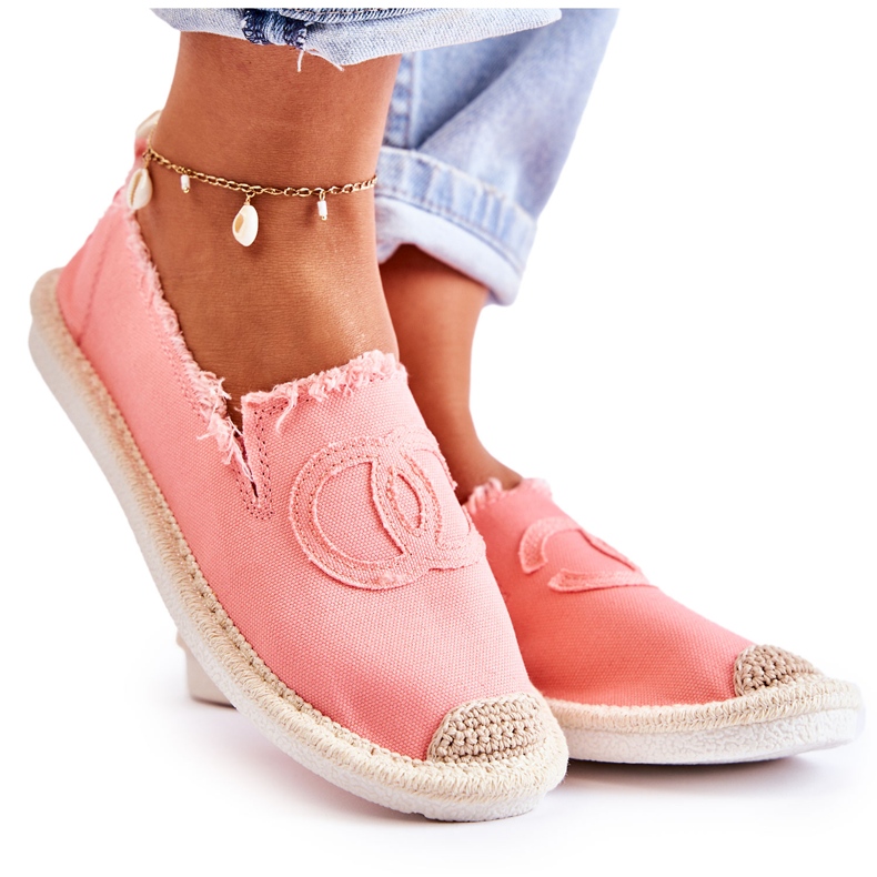 PS1 Klassiska espadrillor för kvinnor Coral Flaure rosa