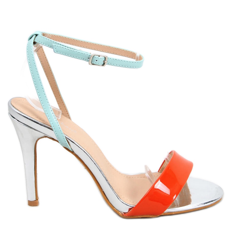 Nila Orange sandaler med hög klack mångfärgad
