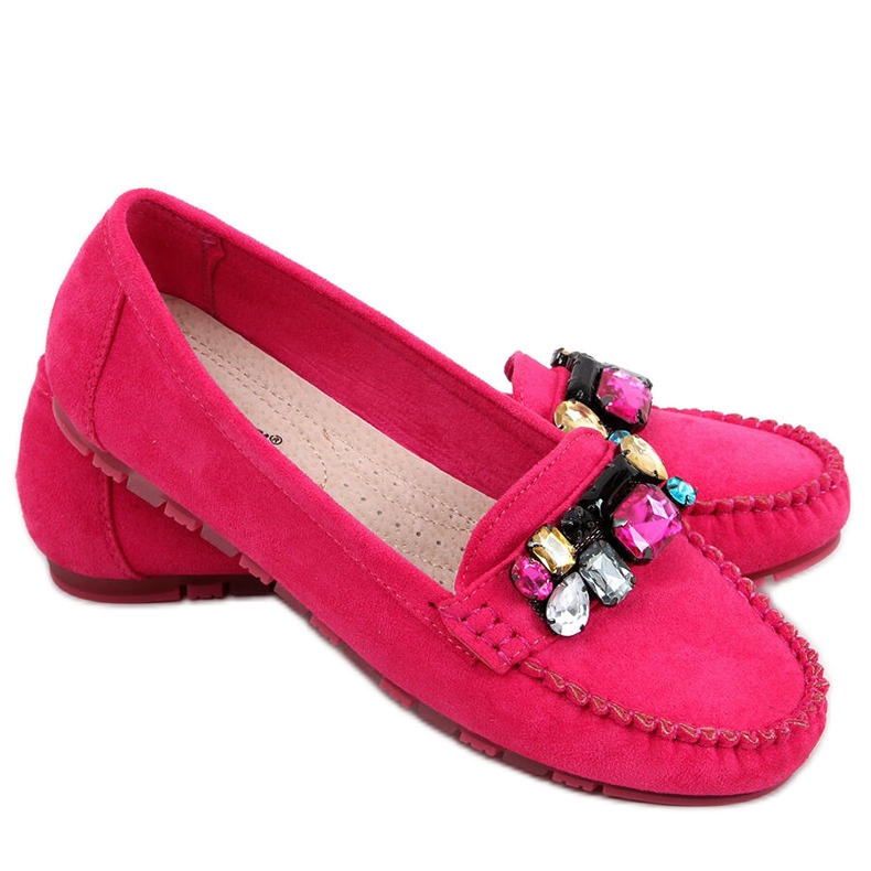 Loafers med Megara Fuchsia stenar rosa