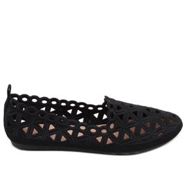 Kida svarta genombrutna ballerinor