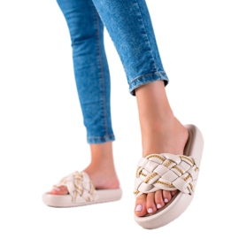 Seastar Snygga tofflor med kedjor beige